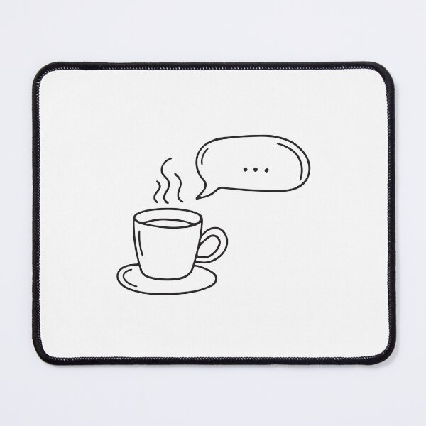 Item preview, A talk bubble rising near a coffee cup designed and sold by rasagamastore.