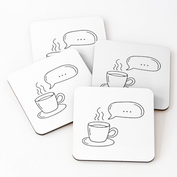 Item preview, A talk bubble rising near a coffee cup designed and sold by rasagamastore.
