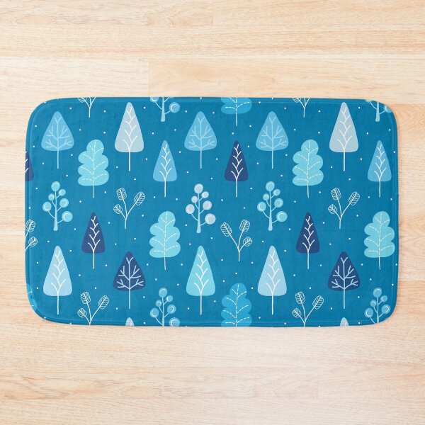 Item preview, Winter christmas festive holiday trees botanical snow bright icy blue  designed and sold by Nicola-Rowe.