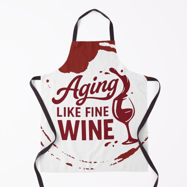 Item preview, Aging like fine wine Apron,clock designed and sold by loccotown168.
