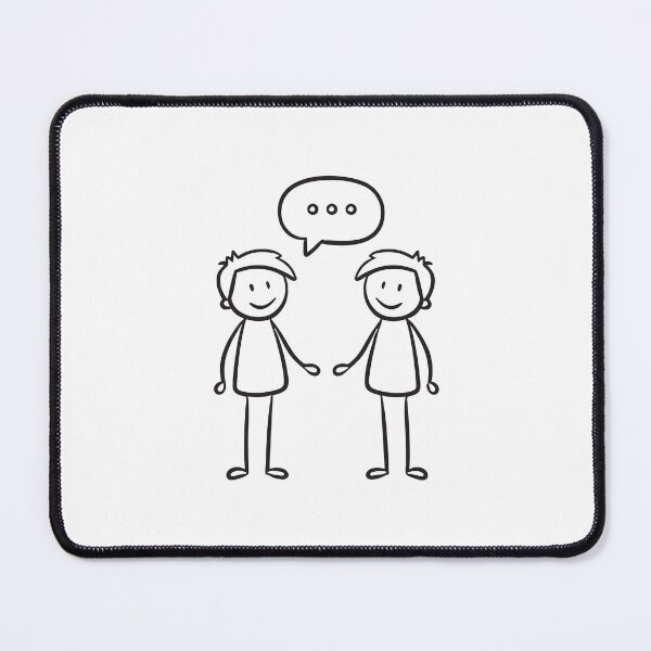 Item preview, A talk symbol floating between two standing persons designed and sold by rasagamastore.