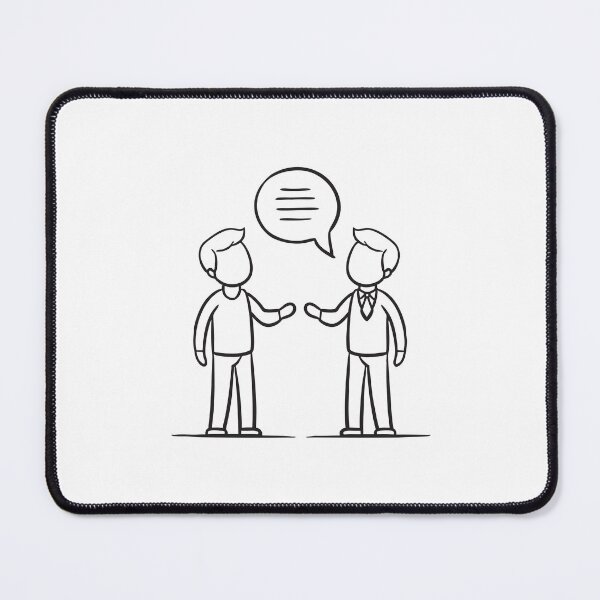 Item preview, A talk symbol floating between two standing figures designed and sold by rasagamastore.