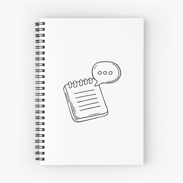 Item preview, A talk symbol hovering above a notepad designed and sold by rasagamastore.