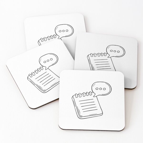 Item preview, A talk symbol hovering above a notepad designed and sold by rasagamastore.