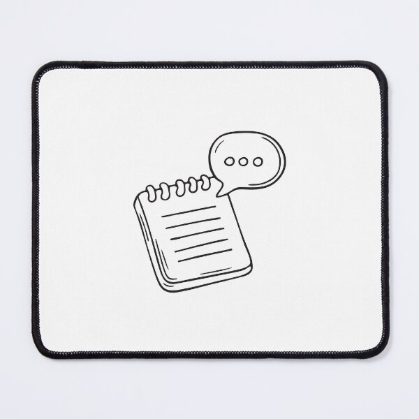 Item preview, A talk symbol hovering above a notepad designed and sold by rasagamastore.