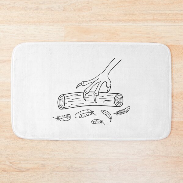 Item preview, A talon gripping a log near scattered feathers designed and sold by rasagamastore.