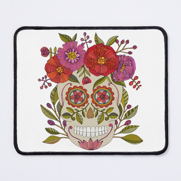 Item preview, Floral Sugar Skull Illustration designed and sold by CareTopping.