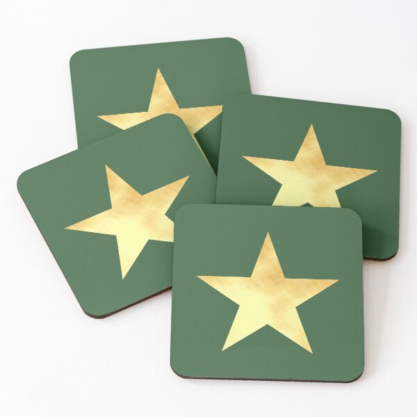 Item preview, Golden Star on green - Calm, Sensory-Friendly designed and sold by CreaTwinkles.