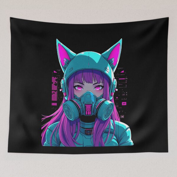 Item preview, Cyberpunk Girl Cat Ears Future designed and sold by MooonTees.