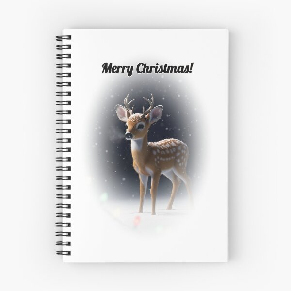 Item preview, Bambi Winter Wonderland Deer Christmas Holiday Forest Art designed and sold by WitWarp.