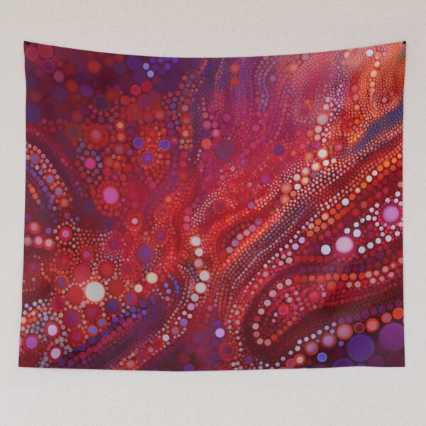 Item preview, Aboriginal Inspired Dot Art - Lava Splash designed and sold by GrinGalore.