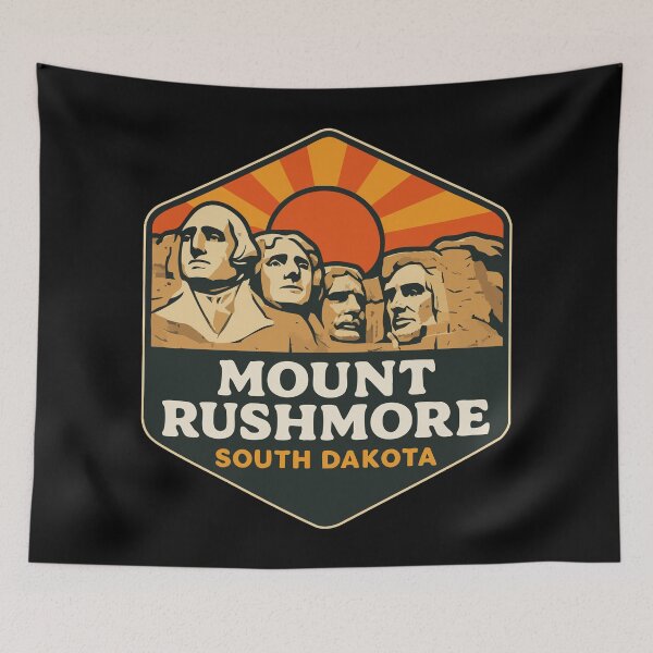 Item preview, Mount Mt Rushmore South Dakota Retro Travel designed and sold by TomFrontierArt.