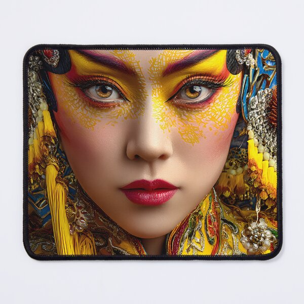Item preview, Vibrant Traditional Chinese Opera Makeup Portrait designed and sold by Artessie.