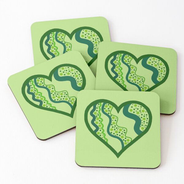 Item preview, Abstract Green Heart designed and sold by Pandaerable.