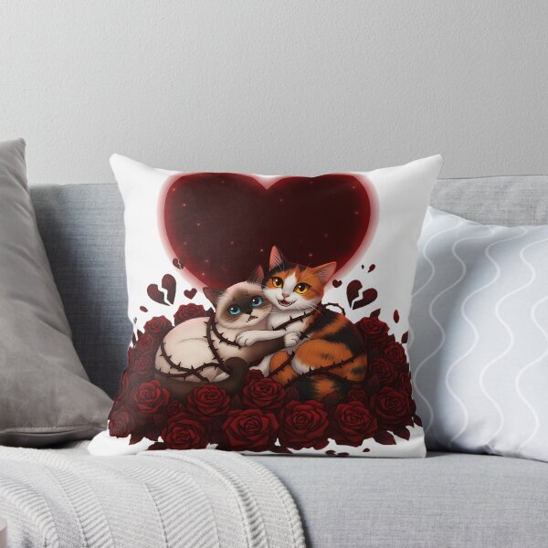Item preview, Thorns & Moonlight, Love never blooms without pain. Dark romance, gothic cat art, moody Valentine theme designed and sold by meesub.