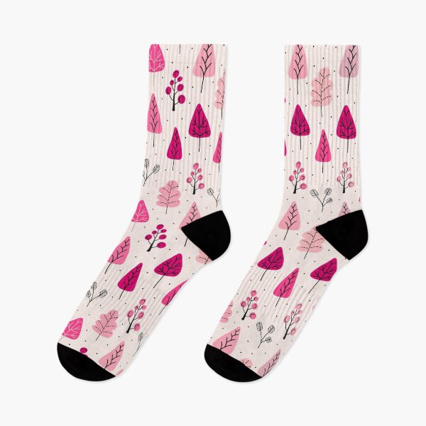 Aperçu de l'œuvre Hiver, Noël, fêtes, arbres, botanique, neige, rose, magenta, noir créée et vendue par Nicola-Rowe.