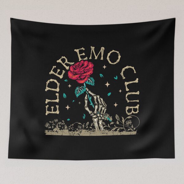 Item preview, Elder Emo Shirt – Skeleton Hand Holding Rose Gothic Alternative Nostalgia designed and sold by Pingestre.