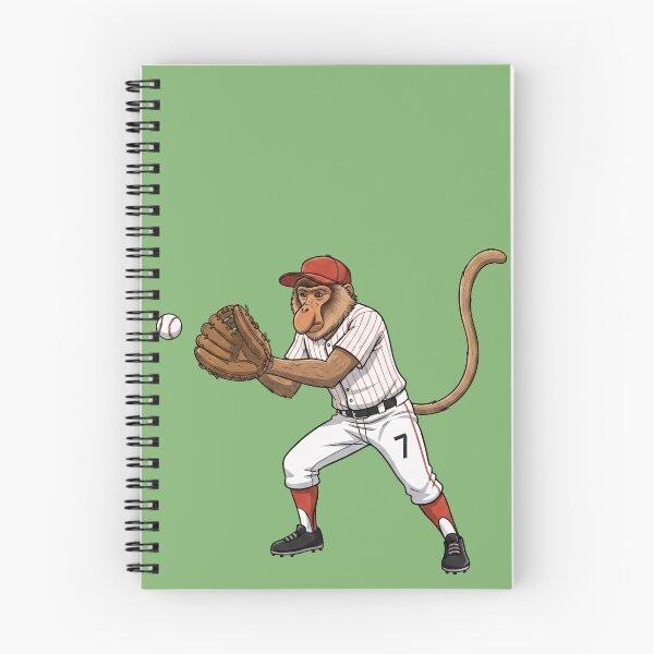 Item preview, Proboscis Power: Baseball Monkey Player Collection - Pitcher, Catcher, Batter & Fielder Art designed and sold by Wild-way Art.
