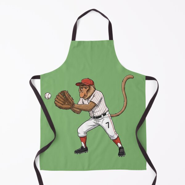Item preview, Proboscis Power: Baseball Monkey Player Collection - Pitcher, Catcher, Batter & Fielder Art designed and sold by Wild-way Art.