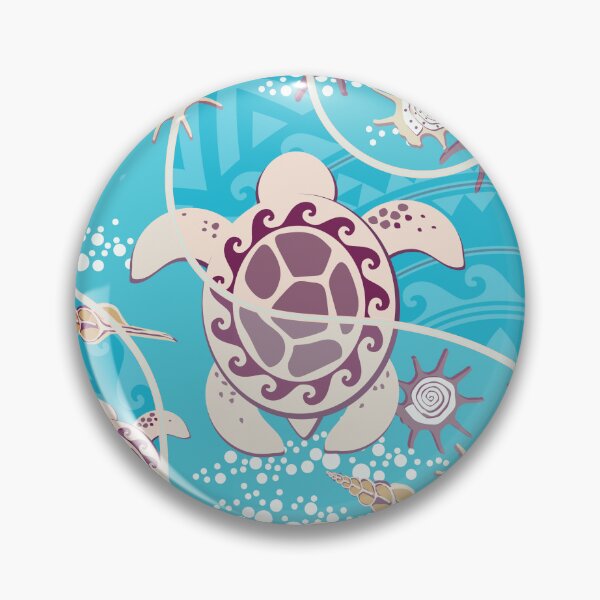 Item preview, Hawaii Lemon turtles on a Turquoise background designed and sold by Alex  Blud.