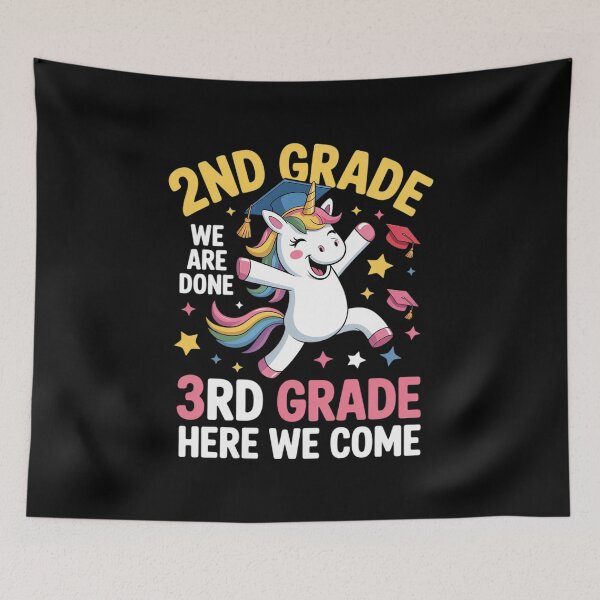 Item preview, Girls 2nd Grade Graduation Unicorn Outfit Hello 3rd Grade designed and sold by HuValverdeArt.