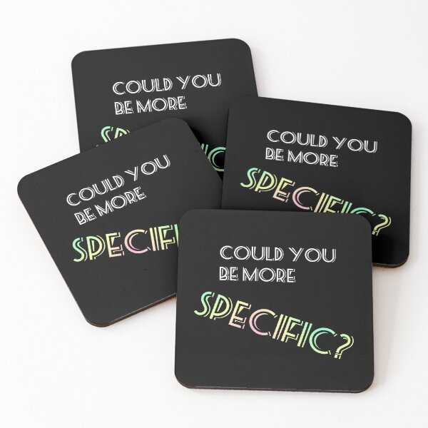 Item preview, "COULD YOU BE MORE SPECIFIC?" - Ironic Retro Sarcasm Graphic  designed and sold by SergioMiklos.