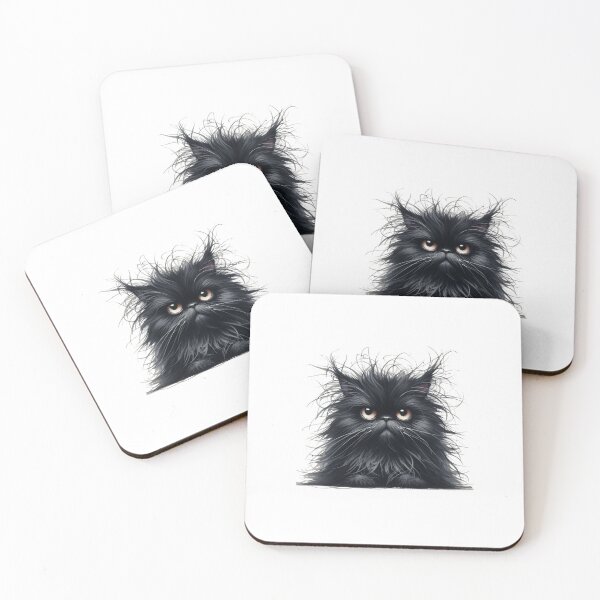 Item preview, Grumpy Black Cat 02 designed and sold by Purranova.