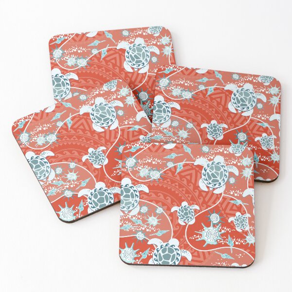 Item preview, Hawaii Lemon turtles on a Red background designed and sold by Alex  Blud.
