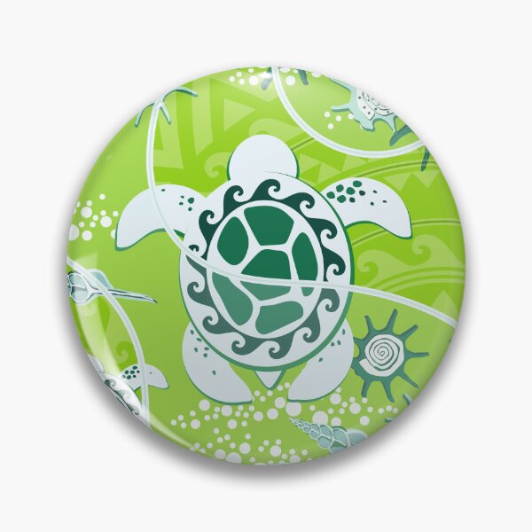 Item preview, Hawaii Lemon turtles on a Green background designed and sold by Alex  Blud.