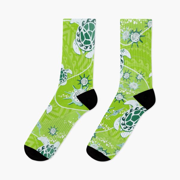 Item preview, Hawaii Lemon turtles on a Green background designed and sold by Alex  Blud.