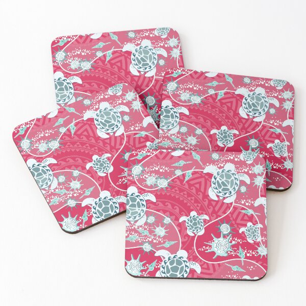 Item preview, Hawaii Lemon turtles on a Dark pink background designed and sold by Alex  Blud.
