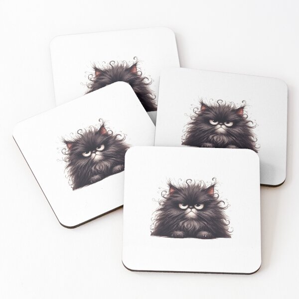 Item preview, Grumpy Black Cat 04 designed and sold by Purranova.