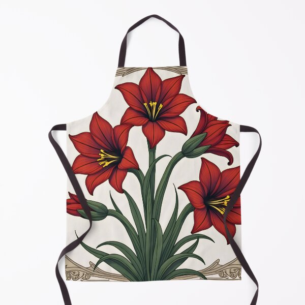 Item preview, Art Deco style Illustration of Amaryllis Flowers designed and sold by Petalandfur.