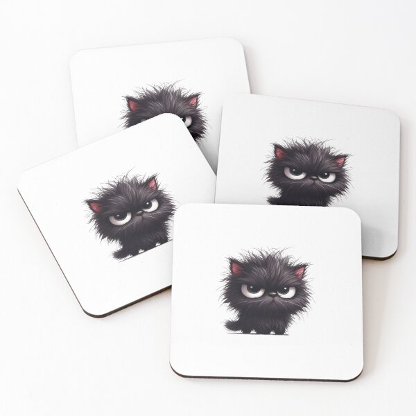 Item preview, Grumpy Black Cat 07 designed and sold by Purranova.