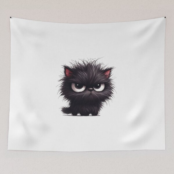 Item preview, Grumpy Black Cat 07 designed and sold by Purranova.