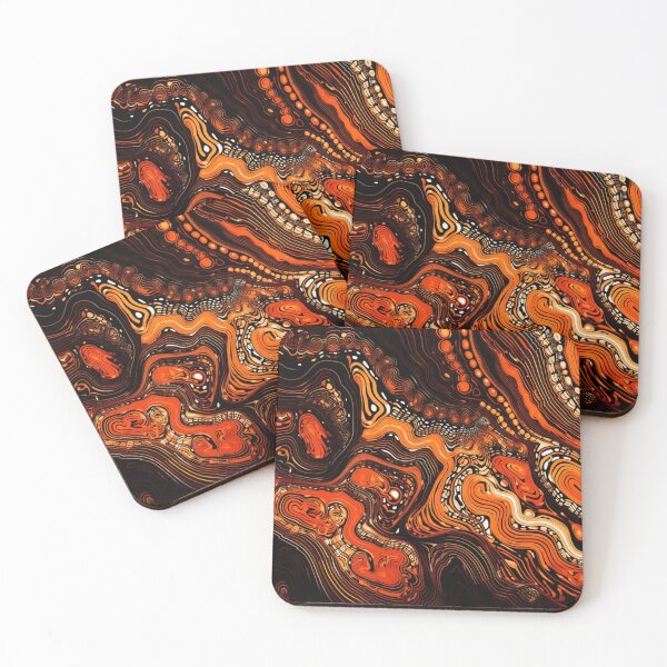 Item preview, Aboriginal Inspired Dot Art - Australian Trails Behind the Fence designed and sold by GrinGalore.