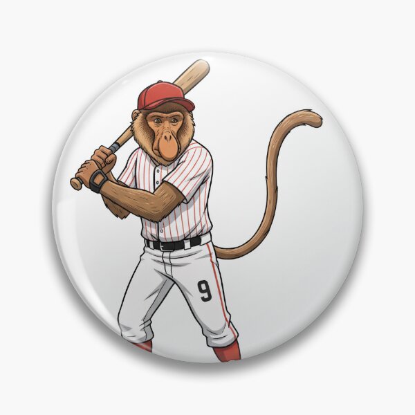 Item preview, Proboscis Power: Baseball Monkey Player Collection - Pitcher, Catcher, Batter & Fielder Art designed and sold by Wild-way Art.