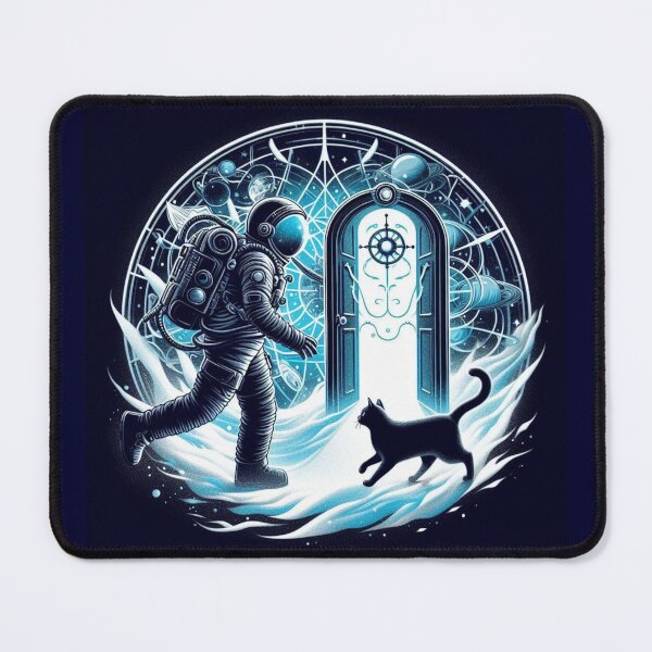 Item preview, "Cosmic Gateway: Astronaut and the Black Cat" designed and sold by Dogandesighn.