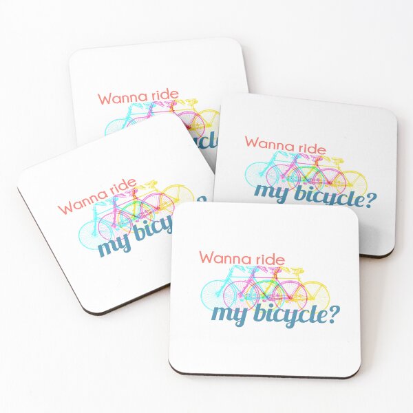 Item preview, "Wanna ride my bicycle?" - Pop Art Overlap Bike Graphic  designed and sold by SergioMiklos.
