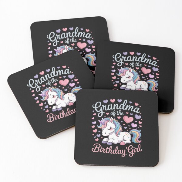 Item preview, Grandma of the Birthday Princess Girl Flossing Unicorn Mimi designed and sold by HuValverdeArt.