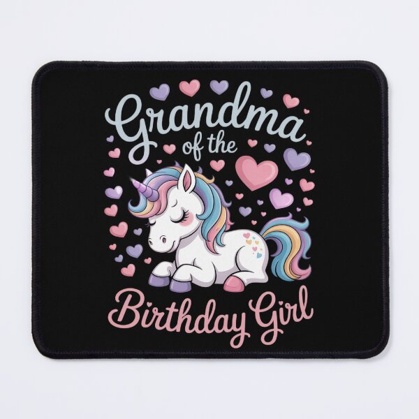 Item preview, Grandma of the Birthday Princess Girl Flossing Unicorn Mimi designed and sold by HuValverdeArt.