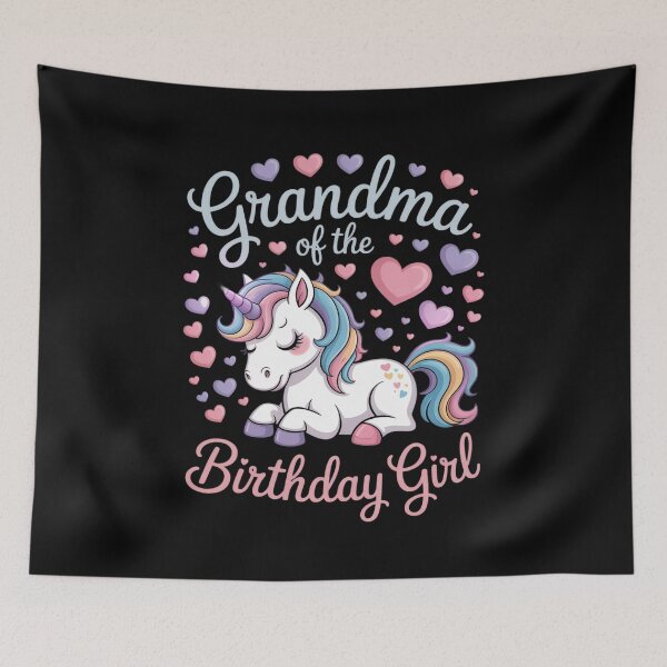 Item preview, Grandma of the Birthday Princess Girl Flossing Unicorn Mimi designed and sold by HuValverdeArt.