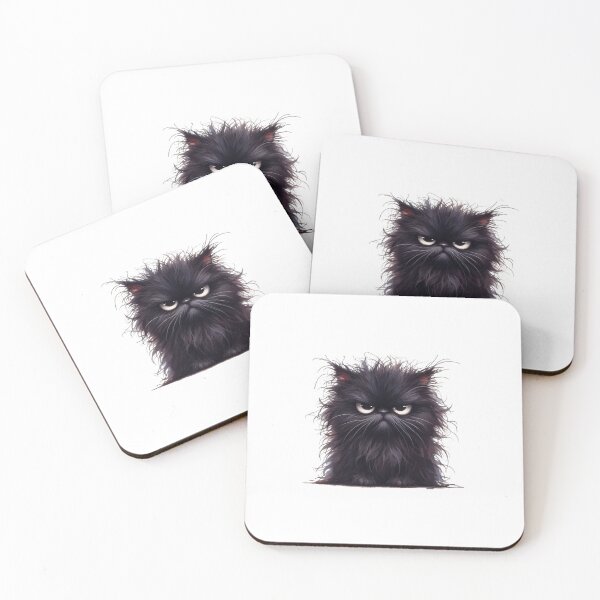 Item preview, Grumpy Black Cat 08 designed and sold by Purranova.