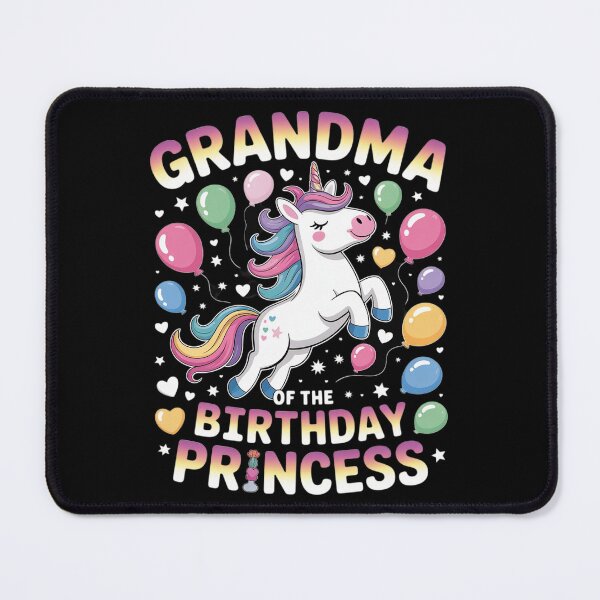 Item preview, Grandma of the Birthday Princess Girl Flossing Unicorn Nana designed and sold by HuValverdeArt.
