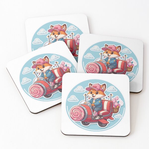 Item preview, Kawaii Fox Candy Car Driver Sticker | Cute Lollipop Racer designed and sold by XM STOREZ .