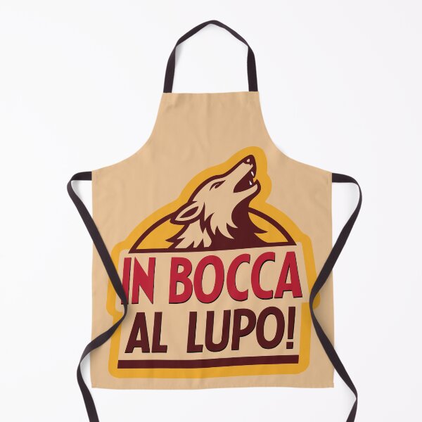 Item preview, In Bocca al Lupo Wolf Italian Saying Sticker designed and sold by kacperartdesign.