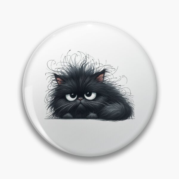 Item preview, Grumpy Black Cat 12 designed and sold by Purranova.
