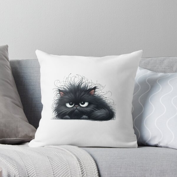 Item preview, Grumpy Black Cat 12 designed and sold by Purranova.