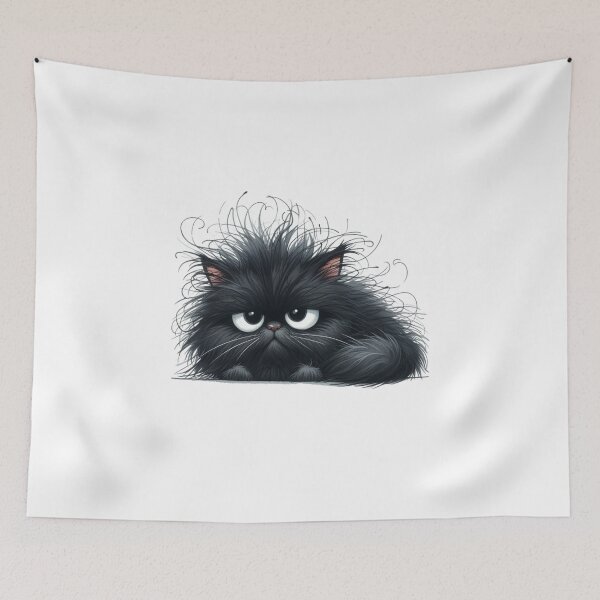 Item preview, Grumpy Black Cat 12 designed and sold by Purranova.
