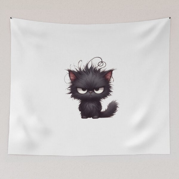 Item preview, Grumpy Black Cat 15 designed and sold by Purranova.